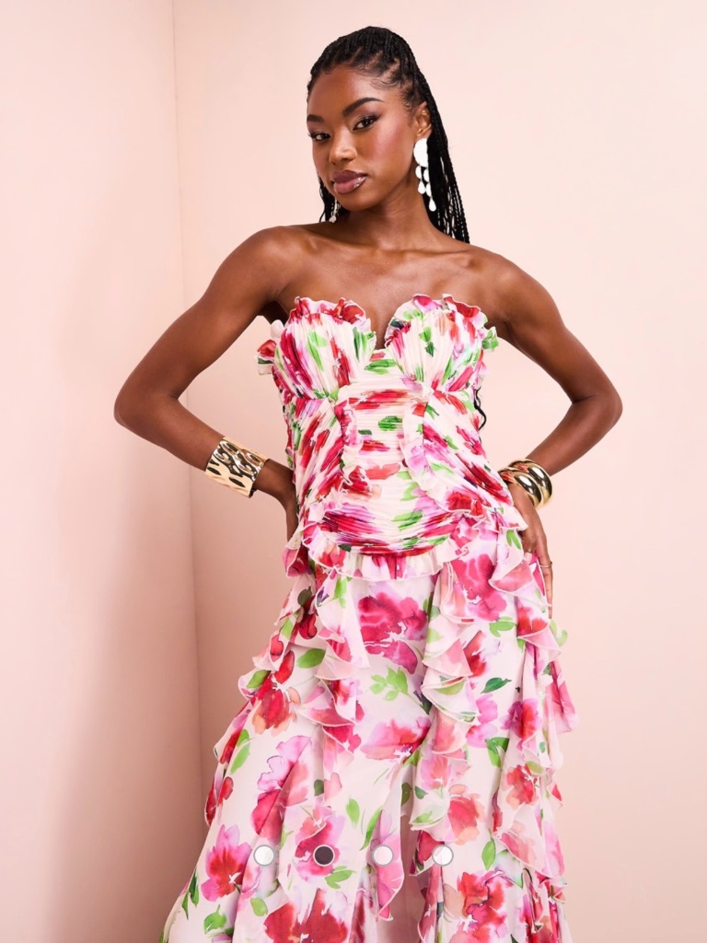 ASOS LUXE Organza Maxi Dress - Picture 3 of 6
